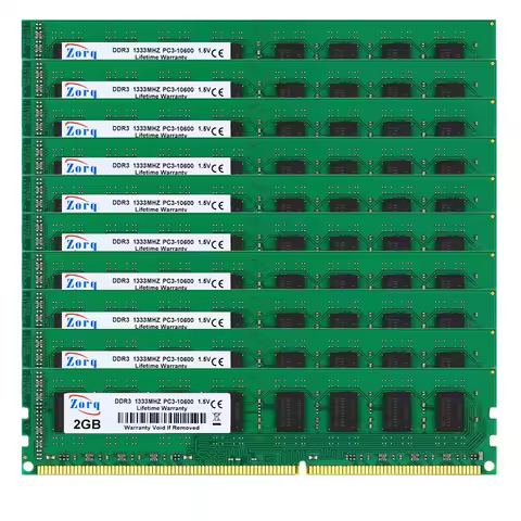 50pcs 10pcs DDR2 DDR3 4GB 8GB 1333Mhz PC3-10600 DIMM Desktop PC RAM 240 Pins 1.5V Wholesale NON ECC 