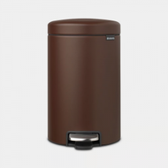 brabantia - 比利時製 12L 圓形腳踏垃圾桶 (礦物深啡) 208560 H41.1cm x L33.8cm x W25.1cm 廚房 | 廁所 | 辦公室 垃圾桶