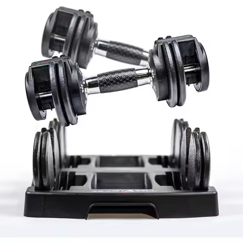 CAP Barbell ADJUSTABELL Adjustable Round Dumbbell Weights - Singles & Pairs | 12.5 lb, 25 lb & 55 lb