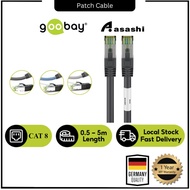 Goobay CAT 8.1 Patch Cord, LAN Cable S/FTP PiMF  ( 0.5m / 1m / 2m / 3m / 5m)