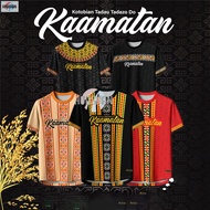 【FREE CUSTOMIZATION】Baju Kemeja KAAMATAN Print Corak Etnik Borneo Baju Kaamatan Berkolar Butang Depa