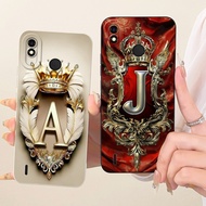 For Tecno Pop 2 Plus Casing BA2 RB8S Retro Crown Letters Soft Silicone Couple Phone Case For Tecno P