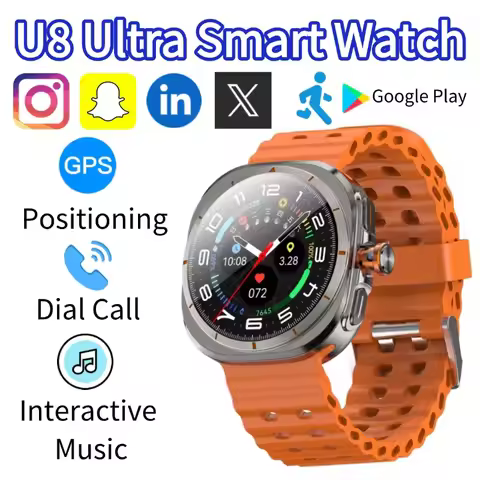 Future U8 Smart Watch Ultimate 4G 5G SIM Card Video Calling GPS Compass WIFI Rotary Camera Internati