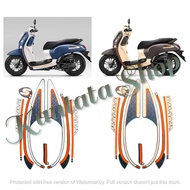 STIKER STRIPING LIS LES BODY MOTOR HONDA SCOOPY FASHION 2022 2023 FULL SET