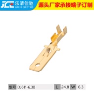 6.3 Insert Pins Car Terminals DJ611-6.3B Double Layer with Thorn with Hook Insert 100 Pieces