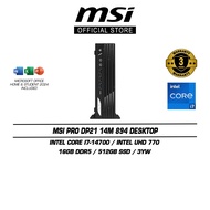 MSI Pro DP21 14M-894MY Desktop (i7-14700/16GB DDR5/512GB SSD/Intel UHD/Win11/Ms Office/3Y)