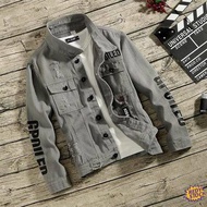 ✦Ready Stock✦ jaket jeans lelaki denim coat Autumn denim jacket men's Korean casual jacket teen slim