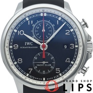 萬國錶(IWC)葡萄牙系列遊艇俱樂部計時腕錶 IW390210。含原廠錶盒及保固卡。不鏽鋼錶殼/橡膠錶帶。男士腕錶，黑色錶盤。拋光處理。成色極佳。 [二手]