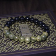 黑曜石拼綠檀木手串獨特設計手鏈禮盒