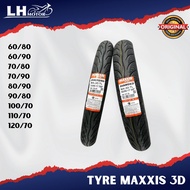 TAYAR TIRES MAXIS DIAMOND BUNGA 3D-NEW (TUBELESS) 60/80-17 70/80-17 70/90-17 80/80-17 80/90-17 90/80