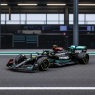 Bburago 1:43 Mercedes-AMG F1 W15 2024 #44 Russell Hamilton Alloy Diecast Car Model Collectible Toy  