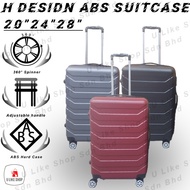 ABS material suitcase travel luggage bag h 28inch 24inch 20inch beg bagasi new