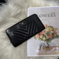 香奈兒 山形黑金長夾