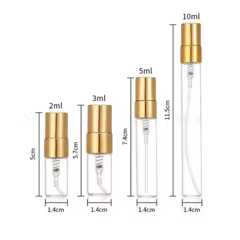 30/50pcs 100pcs 2ml/3ml/5ml/10ml Glass Refillable Perfume Bottle Empty Spray Bottle Atomizer Perfume