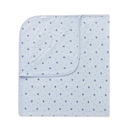 澳洲Purebaby有機棉嬰兒包巾/新生兒蓋毯 粉藍葉子