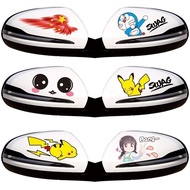 Car Rearview Mirror Sticker Cartoon Cute Creative Scratch Decoration Rearview Mirror Waterproof Funny Car Sticker