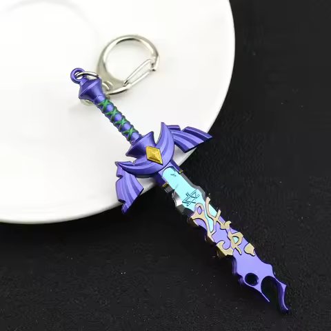 Master Sword Keychain Tears of The Kingdom Link Hero Hylian Shield Pendant Keyring For Fans Collect 