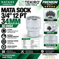 MATA TEKIRO 3/ 4 INCH 12 PT 34 MM SOCKET BIT SC-SC0454 3/ 4 COUNT DR. Original 12 PT 34MM SOCKET WRE