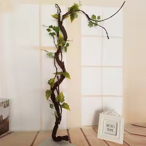 Artificial Tree Branch Home Decor 100/140/180cm Fake Wood Rattan Trees Vine Plastic Branches Plant W