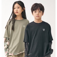 LIFEWORK authentic Kids Pattern Layered Long Sleeve T-Shirt Unisex Relaxed Fit Cotton Casual Tee Lay