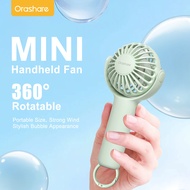Orashare HF02Pro Mini Fan Rechargeable 1500mAh Battery 360° Rotatable Fan 3 Speed Portable Mini Fan