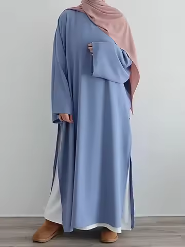 Eid Abaya Dress for Woman 2 Piece Dresses Set Ramadan Woman Nida Party Abayas Saudi Arabic Dubai Ara