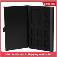 ChicAcces Monolayer Aluminum Alloy 1SD 8TF Cards Micro Memory Case Storage Box Holder