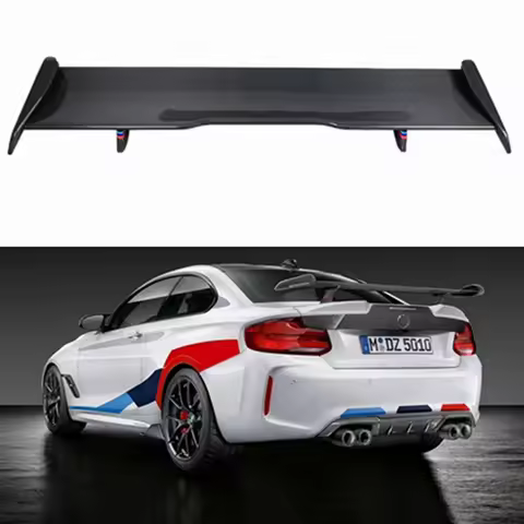 For BMW 2 Series F22 coupe M2 M3 M4 F87 spoiler 2013--2019 year real glossy carbon fiber rear wing M