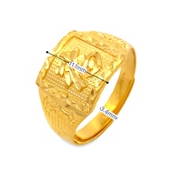 Top Cash Jewellery 916 Gold "FU" Adjustable Ring