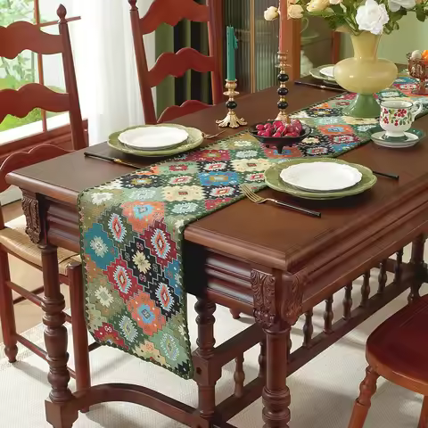 Table Runner Cotton Table Runner Cotton Linen Tablecloth Mat for Dining Table TV Cabinet Center Tabl