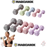 MAGICIANOK Fitness Dumbbell Set, 2KG Soft Rubber Handle Hand Weights Set, High Quality Non-Slip Curv