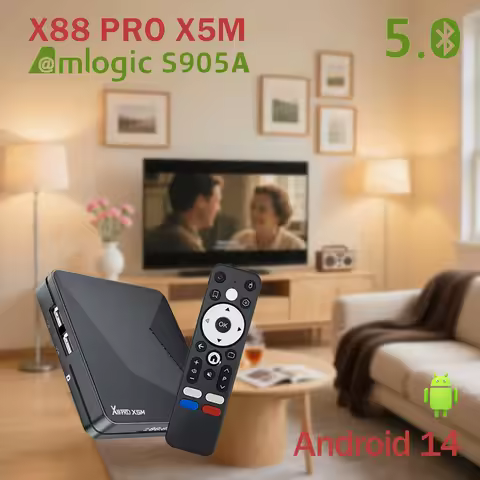 Android 14 X88 PRO X5M Amlogic S905A Smart TV Box Support Wifi6 1000M LAN 2.4G/5G Dual WIFI 4K BT Se