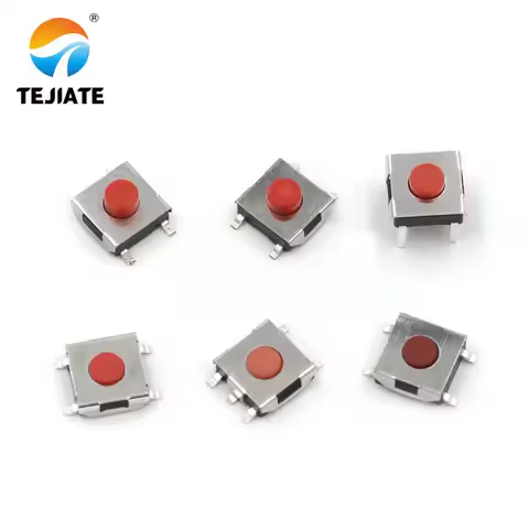 50PCS Key-switch 6x6x2.5/2.7/3.1/3.4/3.7MM Push-button Microswitch 4/5 Feet Paster/vertical Type