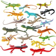 18 Keping Mainan Cicak Palsu, Cicak Reptilia Plastik Buatan untuk Kanak-Kanak, Mainan Cicak Realisti