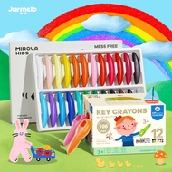 Jar Melo Mess Free Crayons for kids 24 Colors Washable Jumbo Crayons with 108 FREE Coloring Books PD