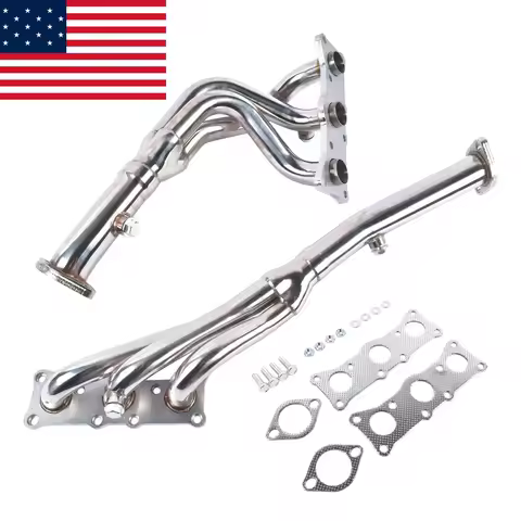 AP03 2PCS Stainless Steel Manifold +Hardware For BMW E82 E88 E90/91/92/93 N52 N51 N53