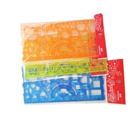 Shape Ruler Fancy Ruler 20cm Circular Ruler contains 2 rulers