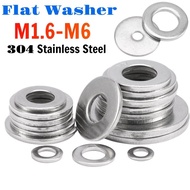304 Stainless Steel Flat Washer Metal Screw Thickened Washer Extra Large Washer M1.6 M2 M2.5 M3 M4 M