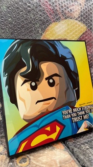M SIZE 清貨掛畫📦 LEGO SUPERMAN 超人 /DC COMICS  /連框掛畫 /背後附掛鉤 /盤點清貨 /SALE /成本價 /全新 NEW /SF到付