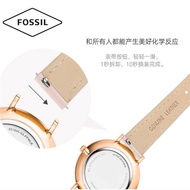 Fossil/fossil Watch Strap Ladies Genuine Leather Pink Non-Grain Pin Buckle First Layer Cowhide Bracelet 12 14 16mm