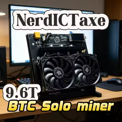 BTC Solo NerdOCTaxe 9.6TH/s BTC ASIC Miner SHA256 Bitcoin Lottery Miner Home Mining Machine