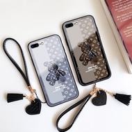 Phone Case With Strap OPPO R19 R17 R15 Pro R11S R11 Plus A3S A5S F1S Fashion Robot Cool Bear Pattern Hard Glass Protection Casing