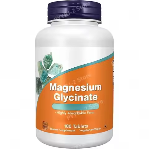 Magnesium Glycinate 200mg, 180 Tablets, Highly Absorbable Form, Non-GMO, Gluten Free, Vegan, Mineral