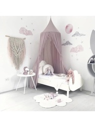 雪紡兒童床罩 嬰兒公主風格蚊帳床簾兒童房嬰兒床罩 兒童房間裝飾