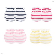 unitea 3 Pairs 0-3 Months Newborn Infant Soft Cotton Gloves Anti-scratch Handguard Glove