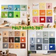 1 Set Dopamine Felt Board Wall Sticker Square photo display wall photo wall background board decorat