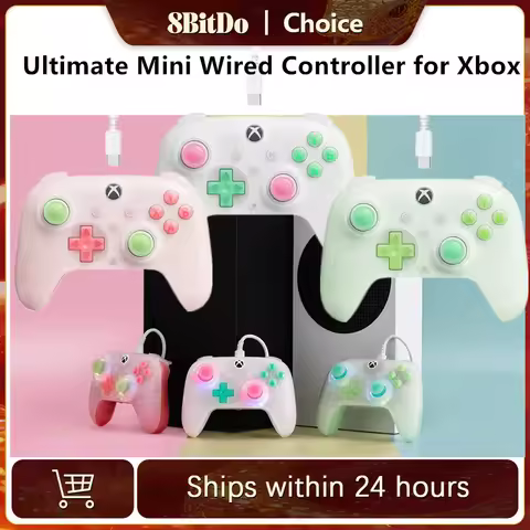 8BitDo Ultimate Mini Wired Controller with Game Pass Joystick for Xbox Series S/X, Xbox One, Windows