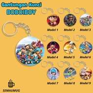 GANTUNGAN BOBOIBOY GOPAL YING YAYA KEYCHAIN CUTE CARTOON ROUND KEYCHAIN GIFT CUSTOM PRINT SEMAUMUG