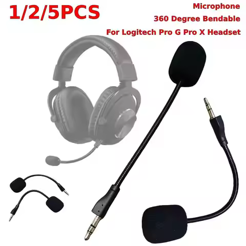 1/2/5PCS 3.5 Gold-Plated Direct Microphone Microphone G Pro Plug Play 360 Degree Bendable For Logite