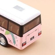 [MAKY] School Bus Sound Light Tour Bus Model Boy Toy Diecasts Toy Vehicles Kids Gift Simulation Bus 